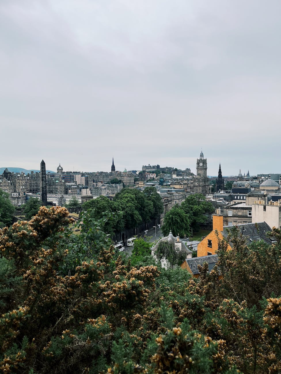 cityscape of edinburgh in scotland